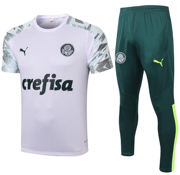 Palmeiras White Short Sleeve Training Kits 2020/21